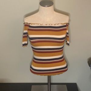 Charlotte Russe off the shoulder crop top small